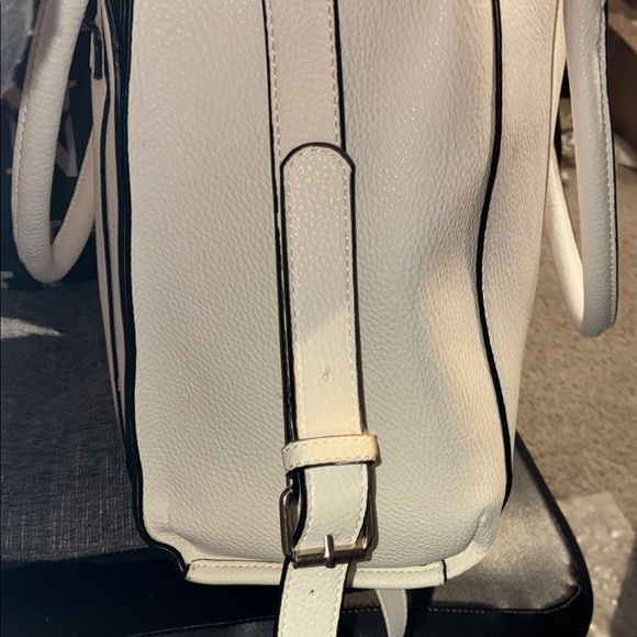 Steve Madden White Tote Bag with Black Accents - Picture 8 of 9